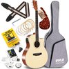 Pyle 41'' Inch   6-String Electric Acoustic Guitar - Guitar with Digital Tuner & Accessory Kit (Nature co PEAG200